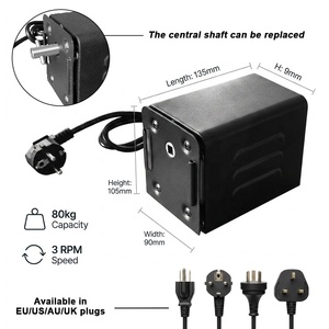 Moteur de rôtissoire robuste Grillmotor, capacité de charge 80 kg, 3 tr/min, arbre carré 8, 10, 12 mm, moteur électrique pour barbecue - Product Image 2