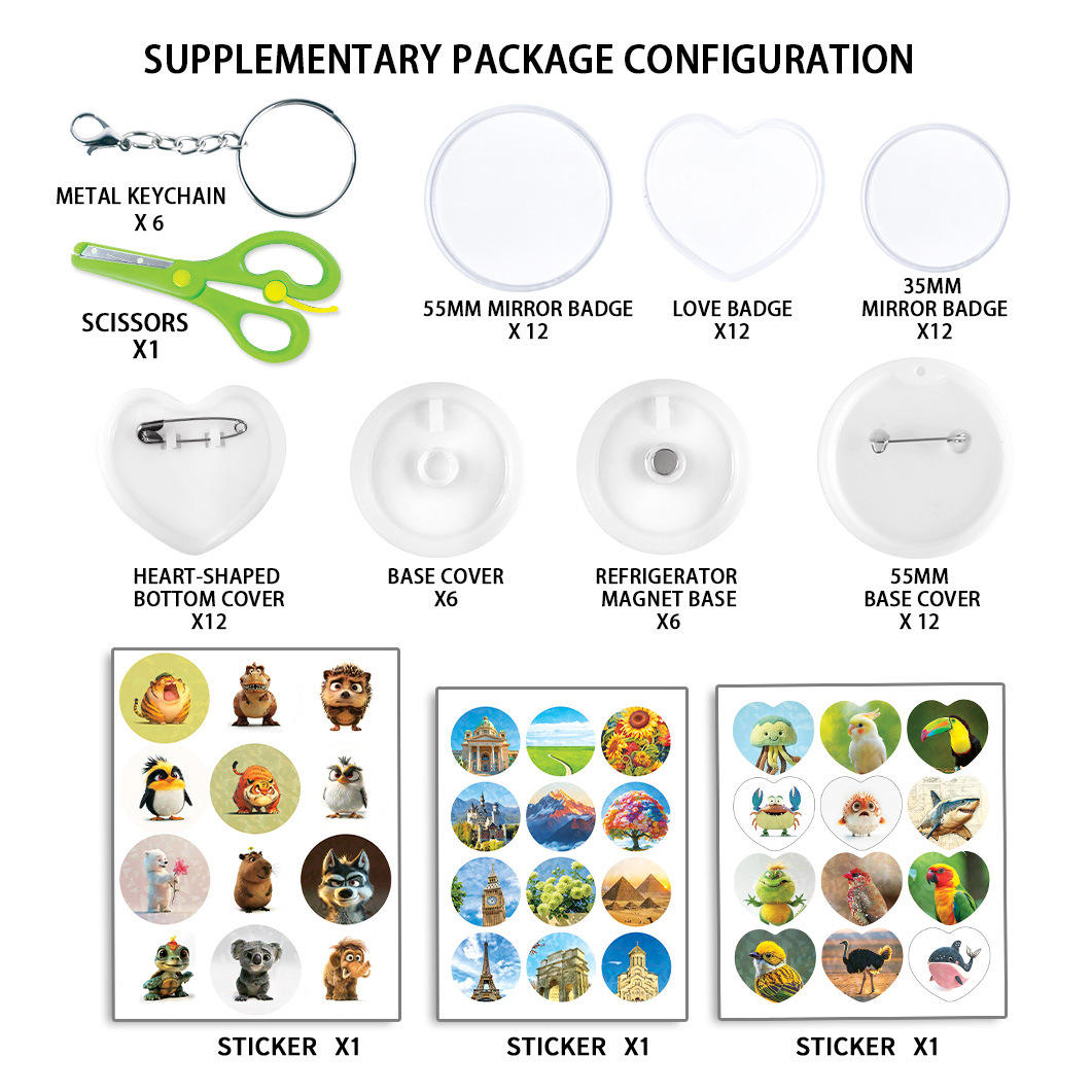 New badge machine refill pack (white box) 395g