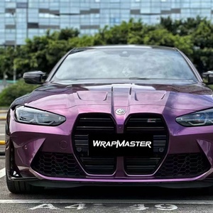 WRAPMASTER 1.52*17m Li Auto Violet PET Brillant Métallique Auto-Adhésif Stretch Car Wrap Vinyl Film - Product Image 3