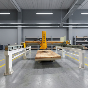 Aqua CNC Router High Accuracy <b>Stone</b> <b>Cutting</b> Machining Equipment Yellow Color 18.5kW Power - Product Image 1