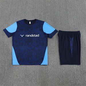 Uniformes de Fútbol de Verano, Conjunto de Entrenamiento de Manga Corta, Jersey 25/26 Marsella, Transpirable, Poliéster, Secado Rápido, Cuello Redondo, Unisex - Product Image 4