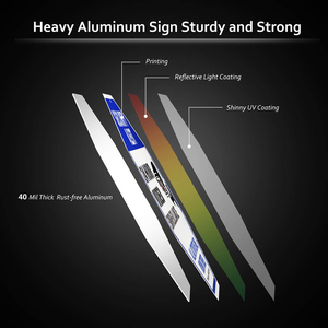 Letrero de Advertencia de Seguridad Reflectante de Aluminio con Videocámara de 24 Horas, Monitoreo de Todas las Actividades, Venta al Por Mayor - Product Image 2