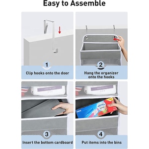<span class=keywords><strong>Organisateur</strong></span> <span class=keywords><strong>de</strong></span> <span class=keywords><strong>porte</strong></span>, rangement avec 4 grandes poches et 4 poches latérales en filet pour la chambre d'enfant - Product Image 2