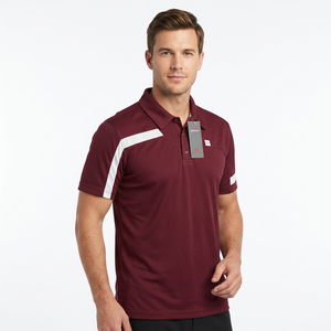 Maillot de football à manches courtes pour homme Reema Technologies, imprimé bordeaux par transfert thermique, polyester/coton, évacuation de l'humidité - Product Image 1