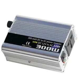 300W 电源逆变器 DC 12V 至 220V AC 车载逆变器，带 USB 车载适配器