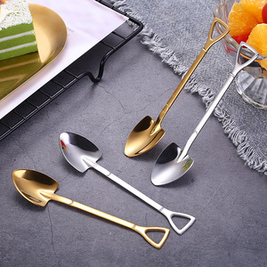 ช้อนตักแตงโม/ไอศกรีม/กาแฟ รุ่น 304 SS Sapper Shovel Spoon อุปกรณ์ทำขนมหวาน อุปกรณ์ครัวสุดฮิต รูปทรงจอบ - Product Image 1