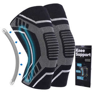 Fitness Cycling Sports Pain Relief Anti Slip Protective Compression Knee Sleeves - Product Image 1