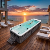Grande baignoire à bulles pour bain d'extérieur, baignoire de luxe pour massage, tourbillon, spa, grande