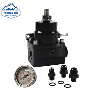 Régulateur de pression d'air en aluminium AN8 avec manomètre pour usage automobile - Product Image 1