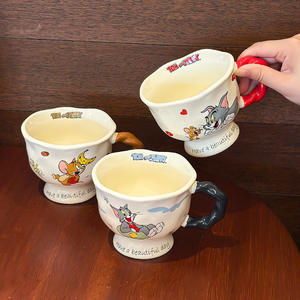 Tasse en céramique <span class=keywords><strong>Tom</strong></span> et Jerry, design de dessin animé, avec poignée, cadeau de bureau, pour cadeaux, été 2024 - Product Image 2
