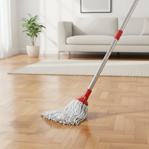 Mopa Húmeda Gizmop de 200 g, Cabezal de Microfibra Rectangular, Autoescurrible, Palo de Acero Inoxidable, Diseño Moderno, para Suelos de Parqué - Product Image 3