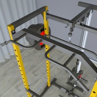Máquina Smith Multifuncional Comercial con Sistema de Cables Cruzados Dobles para Entrenamiento de Fuerza en Gimnasio en Casa