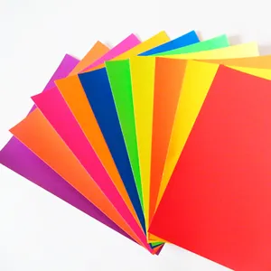 A4 fluorescent paper assorted color packing white paper back neon paper sheet