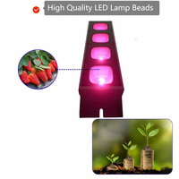 Papan Aluminium Alloy IP65 Khusus untuk Rumah Kaca Lanskap, Lampu LED Spektrum Penuh Lipat 50W untuk Pertumbuhan Tanaman Linear