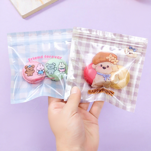 Sacs refermables universels en PET transparent avec motif d'ours <span class=keywords><strong>de</strong></span> dessin animé pour enfants, parfaits pour ranger les bonbons, les biscuits et les collations, qualité alimentaire - Product Image 3