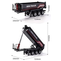 Nouveaux kits d'extension Huina 1509 1:18 pour semi-remorque benne, plateau de remorque, véhicule d'ingénierie en alliage, modèle de voiture Scania 1501 1502
