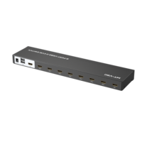 Conmutador KVM USB 8 en 1 con 8 Puertos, Cable Específico para KVM, Material Esmerilado, Interfaz HDMI