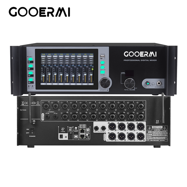 Gooermi T24 Flagship 24-Channel Tablet-controlled Digital Rackmount Mixer Wi-Fi Wireless App Control Dual FX Audio Console