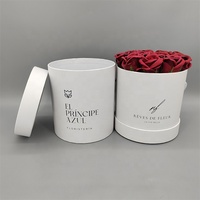 Boîte cadeau ronde en carton écologique blanc avec couvercles, épaisseur 3 mm, pour emballage de bijoux