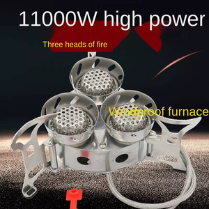Parrillas para Barbacoa al Aire Libre y Estufas de Gas Portátiles de Alta Potencia para Acampar al Aire Libre con Quemadores de Acero Inoxidable - Product Image 5