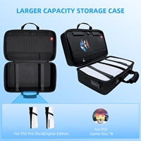 Étui de rangement à grande capacité, étanche, pour accessoires de jeu PS5, coque de voyage pour joysticks et manettes