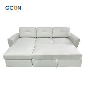 Canapé-lit moderne en tissu avec cadre en bois, fonction de refroidissement et espace de rangement pour le salon - Product Image 2