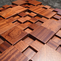 Panneaux muraux acoustiques Akupanel Panneau extérieur à lattes en bois Façade en noyer Grille décorative Panneaux de bois intérieurs