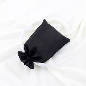 Emballage personnalisé, sac à poussière en satin noir de luxe pour bijoux, sac à main - Product Image 3