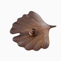 Porte-encens en feuille de ginkgo haut de gamme résistant à la poussière et brûleur d'encens d'intérieur & décoration de table à thé