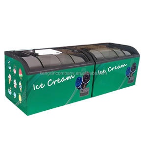 Congélateur horizontal combiné d'armoire d'île Pour les aliments surgelés Affichage en verre d'ouverture supérieure Réfrigérateur - Product Image 4