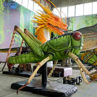 Modèle d'insecte réaliste pour centre commercial intérieur, décoration animatronique de sauteuse volante à vendre