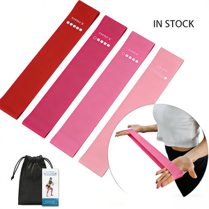 Juego de 5 Bandas Elásticas de Látex Delgadas para <span class=keywords><strong>Pilates</strong></span>, Venta al Por Mayor OEM, Bandas de Resistencia con Logotipo Personalizado para Tonificación Muscular - Product Image 4