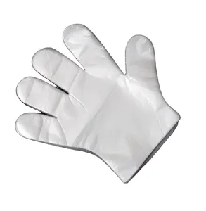 Gants jetables en plastique HDPE, pièces, manicle en polyéthylène à usage unique