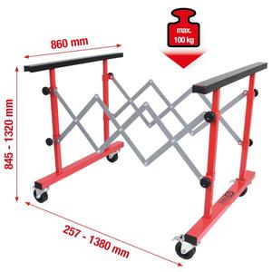 KS <b>TOOLS</b> - 500.8100 Uni telescopic multi purpose <b>trolley</b>, 257-1380mm - EAN 4042146280171 HEAVY VEHICLES - Product Image 2