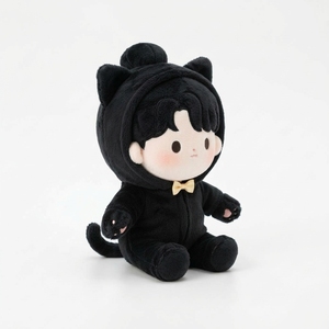 ตุ๊กตาแมวหูยาวน่ารักสำหรับเด็กผู้ชาย ผมสีน้ำตาล ตุ๊กตาชิบิแบบมีเสื้อกั๊ก ตุ๊กตาอนิเมะสั่งทำได้ ของขวัญ OEM ODM - Product Image 2