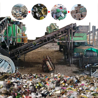 Lini Daur Ulang Sampah Rumah Tangga Perkotaan Otomatis Sistem Pemilahan Sampah Domestik Pabrik Pemisahan Sampah MSW