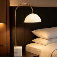 Lampe de table moderne en fer et marbre avec ampoule à filament E27, lampe de chevet, lampe de bureau, service d'installation, garantie de 2 ans