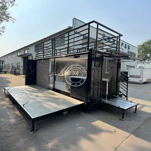 Contenedor personalizado para restaurante, camión de comida móvil de dos pisos, contenedor de cafetería móvil de Color negro, barra de cerveza con <span class=keywords><strong>terraza</strong></span> - Product Image 5