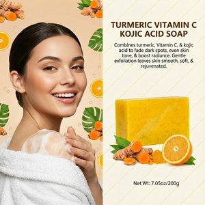 Jabón de Cúrcuma con Ácido Kójico y Vitamina C Noyeon 200g, Barra Limpiadora Aclarante <span class=keywords><strong>para</strong></span> Rostro y Cuerpo, Soporte OEM, MOQ Bajo, Gran Venta - Product Image 6