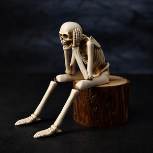 Halloween Skeleton Props Resin Decorations For Indoor Use Durable Skull Ornaments - Product Image 3