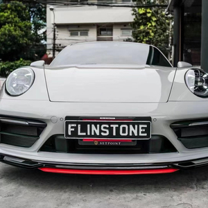 Pour <span class=keywords><strong>Porsche</strong></span> <span class=keywords><strong>911</strong></span> 992 kit de carrosserie en fibre de carbone <span class=keywords><strong>911</strong></span> 992 style <span class=keywords><strong>TechArt</strong></span> amélioré lame avant diffuseur spoiler jupe latérale kit de carrosserie - Product Image 3
