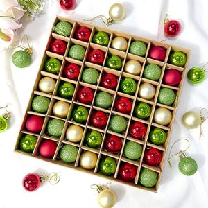 lectroplated <b>Glitter</b> Mini Christmas Baubles Shiny Small Xmas Balls Hanging Ornaments For Desktop Mini Christmas Tree Decor - Product Image 1