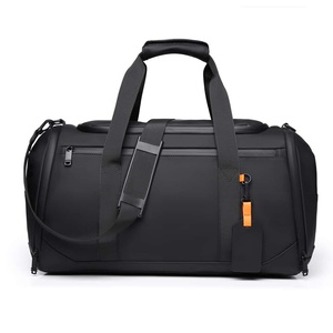 Unisex <b>Duffel</b> <b>Bag</b> Large Capacity Zipper Closure Adjustable Strap Gym Travel <b>Bag</b> Black Waterproof 7 Inch - Product Image 1