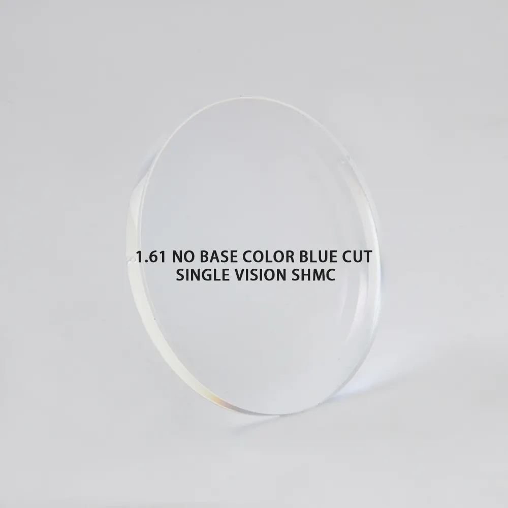 1.61 hiçbir baz renk temizle SHMC tek vizyon mavi engelleme lens anti mavi ray optik lens gözlük lensler