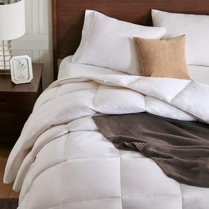 Juego de edredón de <span class=keywords><strong>ropa</strong></span> de <span class=keywords><strong>cama</strong></span> de tela de algodón 100%, edredón de hotel blanco con relleno de microfibra - Product Image 2