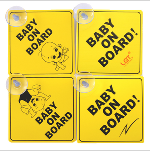 Pegatina de PVC personalizada para ventana de coches con <span class=keywords><strong>ventosa</strong></span> seguridad niño niños bebé <span class=keywords><strong>a</strong></span> <span class=keywords><strong>bordo</strong></span> señal pegatinas 3D personalizadas - Product Image 5