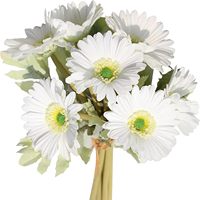 Buket Bunga Gerbera Daisy PU Buatan, Realistis, Tahan Air, Buatan Tangan untuk Dekorasi Rumah, Pernikahan, Natal, dan Pesta