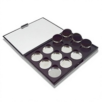 Palette de fards à paupières magnétique 12 couleurs, boîte compacte en plastique ABS, impression sérigraphique, boîte de maquillage magnétique haut de gamme