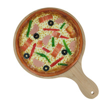 Maquette de pizza de simulation en PU, faite à la main, style moderne et minimaliste, pour la présentation de fruits, bacon, bœuf, pizza, cuisine occidentale, accessoires de vitrine alimentaire