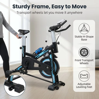 Vélo de spinning d'intérieur avec résistance progressive, porte-bouteille en aluminium, manivelle en fonte, écran LCD, pour salle de sport à domicile